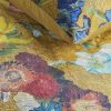 Van Gogh Partout des Fleurs Gold Cotton Sateen Quilt Cover Set King