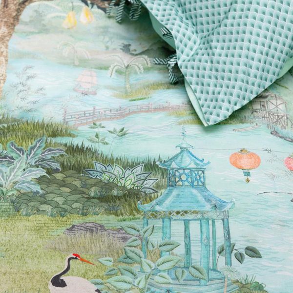 Pip Paradise Green Quilt Cover Set Queen