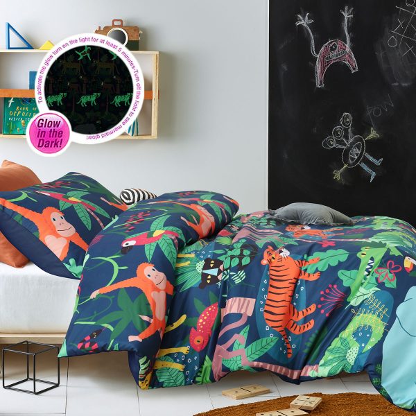 Rainforest Glow in the Dark Quilt Cover Set Single