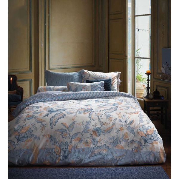 Royal Birds Blue 100% Cotton Quilt Cover Set Queen