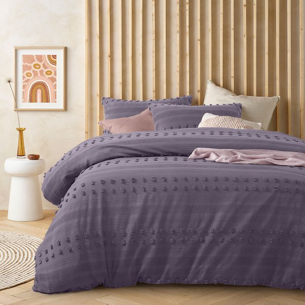 Sanc Sovci Lilac Cotton Quilt Cover Set Single