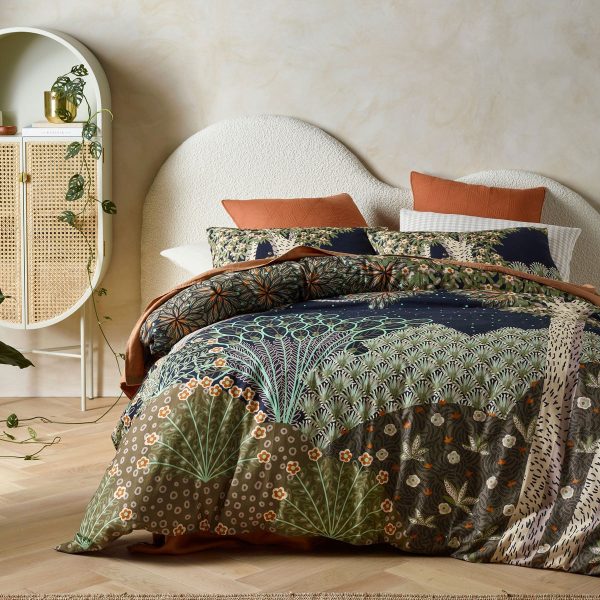 The Forest Printed Linen Cotton Quilt Cover Set Queen