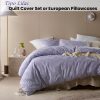 Tipo Lilac Chenille Quilt Cover Set Double