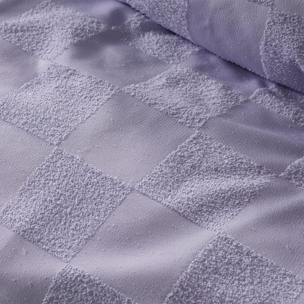 Tipo Lilac Chenille Quilt Cover Set Double