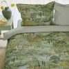 Toscana Green Cotton Quilt Cover Set Queen