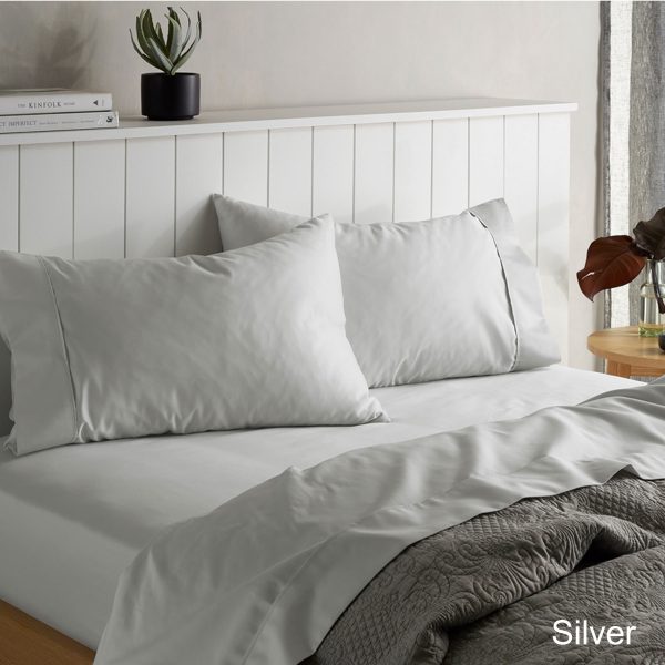 1500TC Cotton Rich Sheet Set Silver King