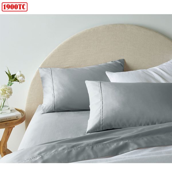 1900TC Cotton Rich Sheet Set Grey King