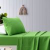 Green Plain Dyed Microfibre Sheet Set King Single