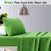 Green Plain Dyed Microfibre Sheet Set King Single