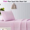 Pink Plain Dyed Microfibre Sheet Set Double