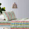 Multi Stripes Printed Microfibre Sheet Set King Single