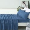 100% Linen Brilliant Blue Sheet Set Super King