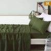 100% Linen Olive Sheet Set Super King