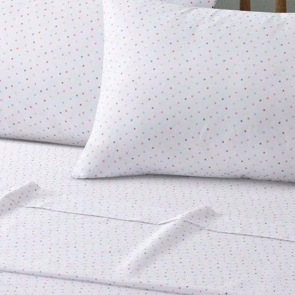 Polka Printed Microfibre Sheet Set Queen