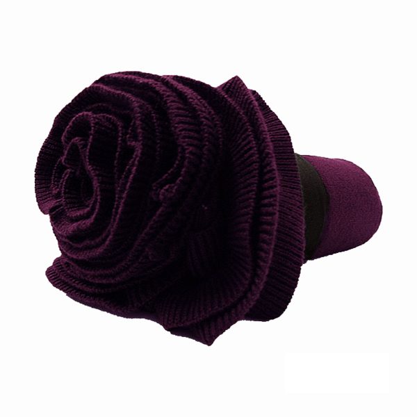 Double Ruffle Throw Plum