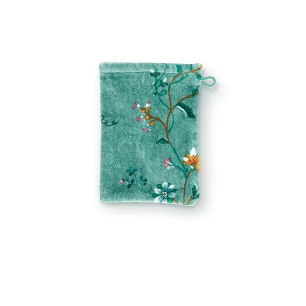 Les Fleurs Green Wash Mitt 16cm x 22cm