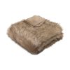 J.Elliot Home Grizzly Brown Faux Fur Throw