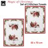 Ashdene Magic of Christmas by Richard Macneil Set of 2 Cotton Kitchen Towels 50 x 70 cm