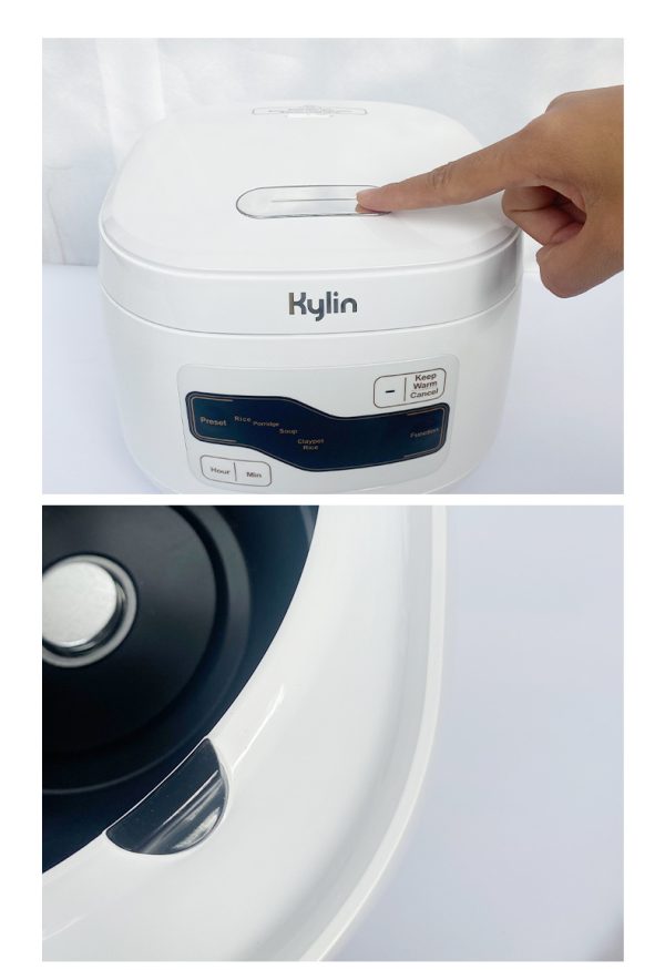 Kylin Electric Multi-Function 4 Cups Ceramic Pot Rice Cooker 2L White AU-K1020