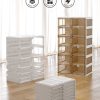 Cubes Storage Folding Shoe Box With 2 Column & 16 Grids & 8 Brown Door