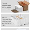 Cubes Storage Folding Shoe Box With 2 Column & 16 Grids & 8 Brown Door