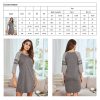 Polycotton Color Matching Women Nightgown 3/4 Sleeve Night Dress UK Size – XXL