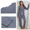 Polycotton Thicken Knit Tracksuit Set Jogger Set Lounge Wear UK Size – XXL