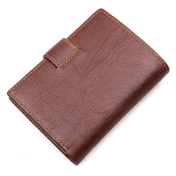 Genuine leather men wallets High-quality Multi card short wallet Men’s Cow Leather RFID Card Holder