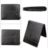 Men’s Genuine Leather Bilfold Wallet RFID Blocking Card Holder Zipper Coin Purse