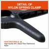 4Pc 9” Strong Spring Clamps  Heavy Duty Nylon Clip Quick Grip Black Large Size