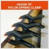 4Pc 9” Strong Spring Clamps  Heavy Duty Nylon Clip Quick Grip Black Large Size