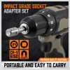 6Pc Drill Socket Adapter Set Long Short Combination Extension Impact Nut Driver