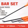 Horusdy 4Pc Steel Pry Bar Set Heavy Duty Mechanic Crowbar Car  4″ 7″ 12″ 17-1/2″