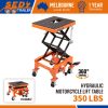 160KG Light Motorbike Lift Dirt Bike Hydraulic Scissor Jack Hoist with Castors