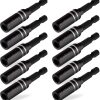 10Pc Magnetic Extension Socket Drill Bit Holder 1/4″ Hex Screwdriver Nut Driver