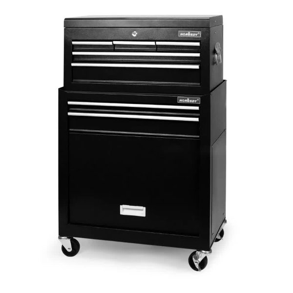 7-Drawer Tool Box Chest Cabinet Trolley – Heavy Duty Toolbox Garage Storage with Lockable Wheels