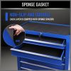 7-Drawer Drawer Tool Box Trolley Cabinet – Blue or Black Heavy Duty Tool Chest Garage Storage Cart Organizer