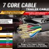 100M 7 Core Wire Cable Trailer Cable Automotive Boat Caravan Truck Coil V90 PVC