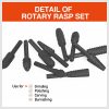 10Pc Rotary Bits Set Router Drill Bit Burr Wood Rasp File Drill Bits Wood Timber