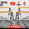 4Pc Mastercraft Sawhorse Metal Folding Non-slip Surface Saw Horse 120KG Capacity