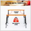 4Pc Mastercraft Sawhorse Metal Folding Non-slip Surface Saw Horse 120KG Capacity