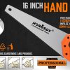 16″ Hand Saw Sharp Cut Wood Plastic Cutting Heavy Duty Crosscut Saw 505mm Long