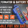 Digital 12V Alternator Battery Tester Car Load Tester Automotive  Voltage Check