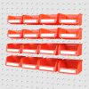 16Pc Pegboard Bins Peg Board Parts Storage With Steel Hooks Tools Organiser Tray