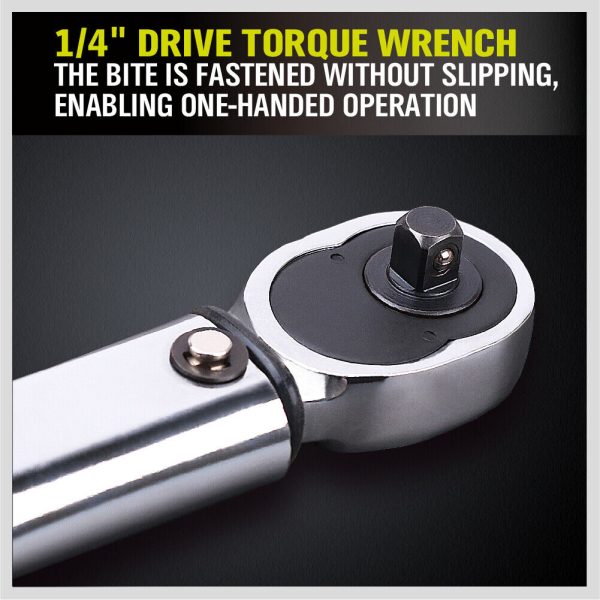 1/4″ Drive Click Torque Wrench 5-25NM Ratchet Spanner Adjustable Hand Repair New