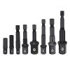 8Pc Drill Socket Adapter Set Impact Nut Driver Hex Extension Bits 1/4″ 3/8″ 1/2″