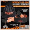 Heavy Duty Recovery Tow Strap Kit 4″ x 20Ft Snatch Straps – 18T/40,000LB Break Strength for Off-Roading Recovery and Hauling