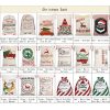 50x70cm Canvas Hessian Christmas Santa Sack Xmas Stocking Reindeer Kids Gift Bag, Cream – Express Delivery (1)