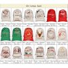 50x70cm Canvas Hessian Christmas Santa Sack Xmas Stocking Reindeer Kids Gift Bag, Cream – Express Delivery (1)