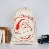 50x70cm Canvas Hessian Christmas Santa Sack Xmas Stocking Reindeer Kids Gift Bag, Cream – Special Delivery For